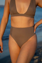 High Rise Bikini Hose | Stone